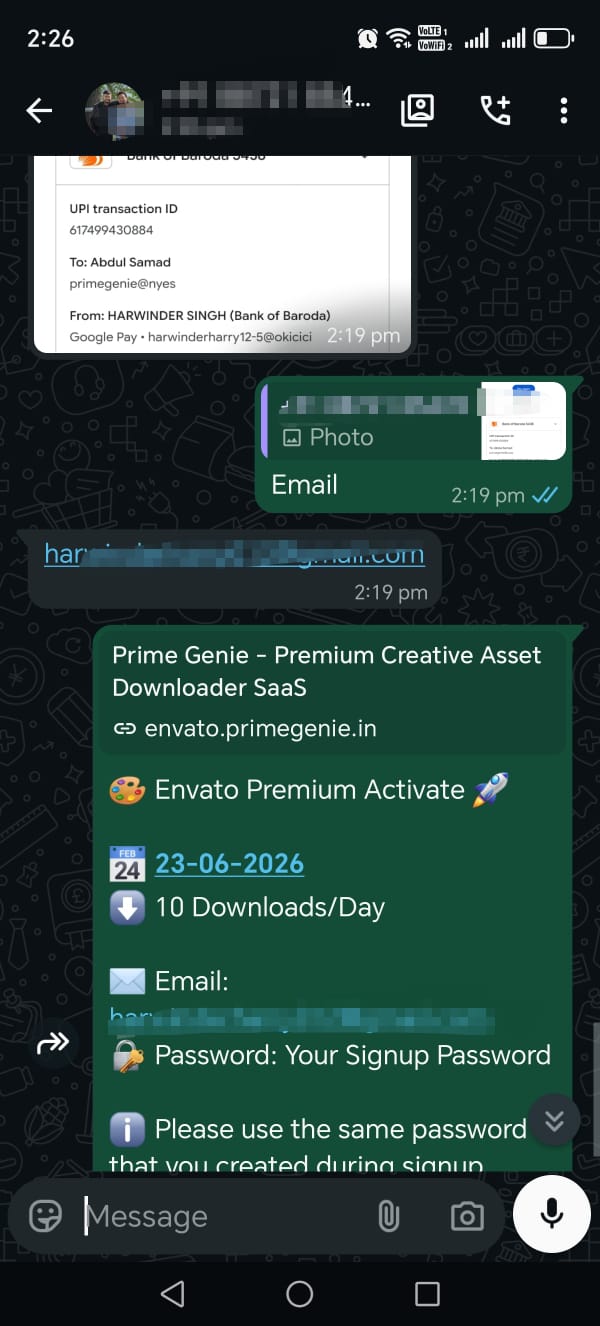 Prime Genie Group Buy designer tools subscription customer activation proof screenshot 39